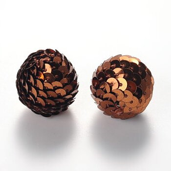 Akrylpärlor Paljetter Bruna 21mm 1st
