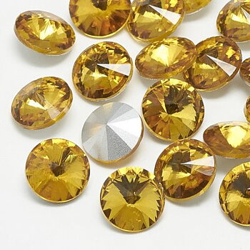 Cabochons Rivoli Rhinestone Topaz 2st