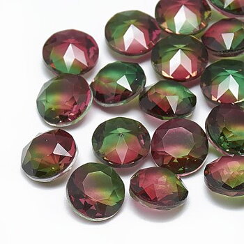 Cabochons Rhinestone Emerald 6mm 4st