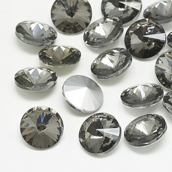 Cabochons Rivoli Rhinestone Black Diamond 6mm 4st