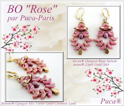 Mönster Örhängen Rose - Puca