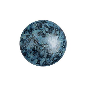 Cabochons® par Puca® Metallic Mat Blue Spotted 14mm 1st