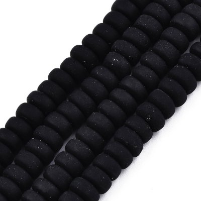 Heishi Pärlor Svart 6x3mm 1sträng