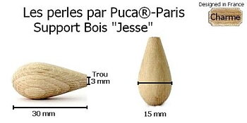 Wooden Base par Puca Jesse Drop 15x30mm 1st