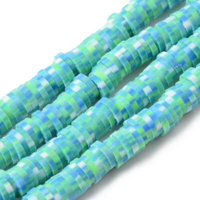 Heishi Pärlor Turkos Grön 6x1mm 1sträng
