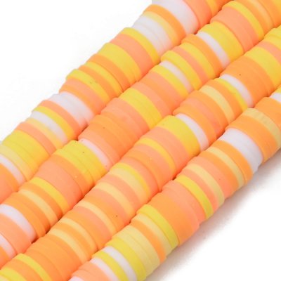 Heishi Pärlor Gul Mix 6x1mm 1sträng