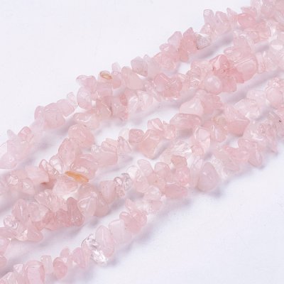 Rosenkvarts Chips 4-10x4-6x2-4mm 1sträng