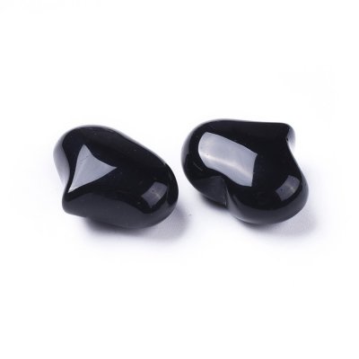 Svart Onyx Hjärta 20x25mm 1st