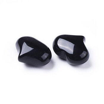 Svart Onyx Hjärta 20x25mm 1st