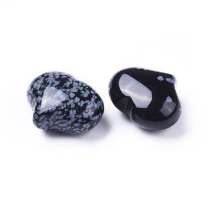 Obsidian Snowflake Hjärta 20x25mm 1st