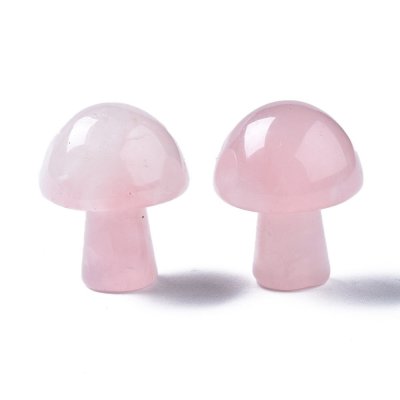 Rosenkvarts Svamp Mushroom Gua Sha 20x15mm 1st