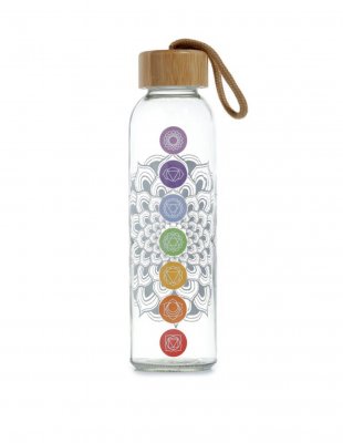 Vattenflaska i Glas & Bambu Chakra 500ml 1st
