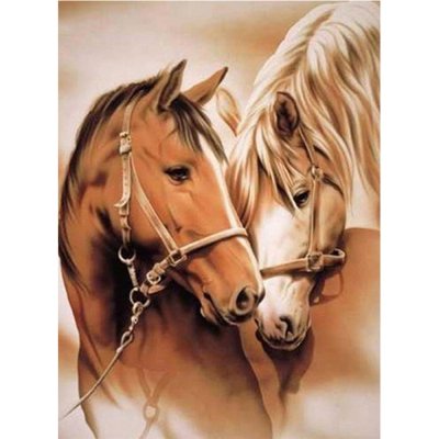 Diamond Painting - Hästar 30x20cm