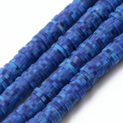 Heishi Pärlor Blå Pixlad 6x1mm 1sträng