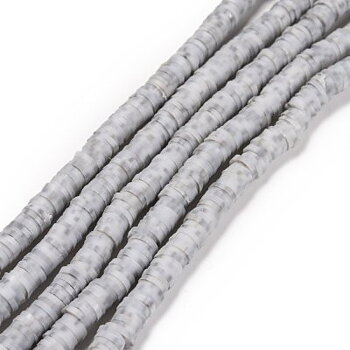 Heishi Pärlor Grå Pixlad 6x1mm 1sträng