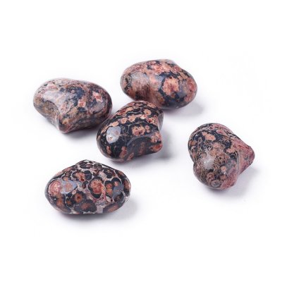 Jaspis Leopard Hjärta 20x25mm 1st