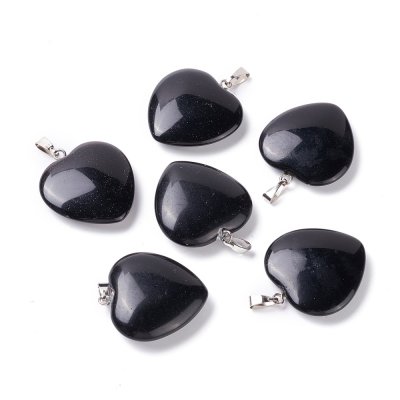 Obsidian Hänge Hjärta 28x24mm 1st
