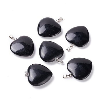 Obsidian Hänge Hjärta 28x24mm 1st