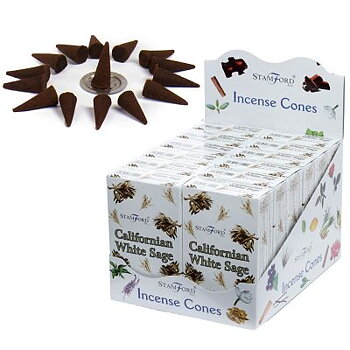 Stamford Rökelsekoner - Califonian White Sage / Vit Salvia 15st