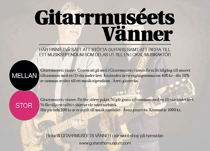 2026. Friends of Guitars / Gitarrmuseets Vänner - medium