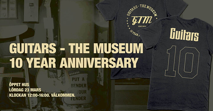 GUITARS 10 YEAR ANNIVERSARY TEE - linited edition. Size: Medium