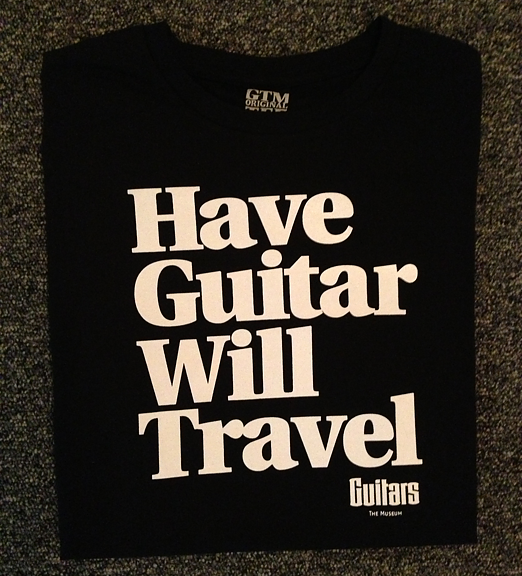 T-shirt. Guitars - The Museum. Have Guitar-Will Travel. Black. Medium