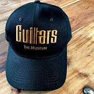 Guitars - Baseball Cap. Black with Copper Logo