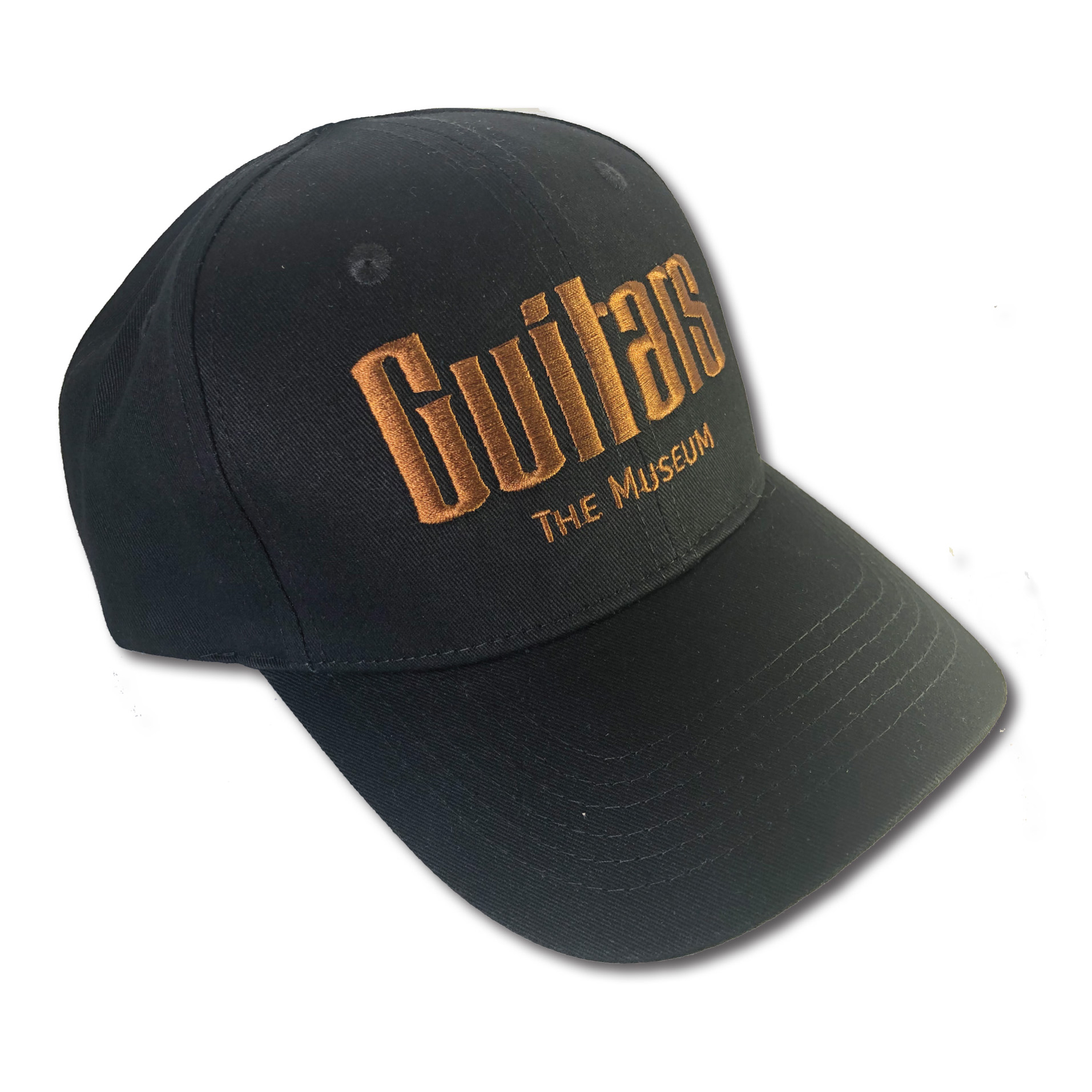 Guitars - Baseball Cap. Black with Copper Logo