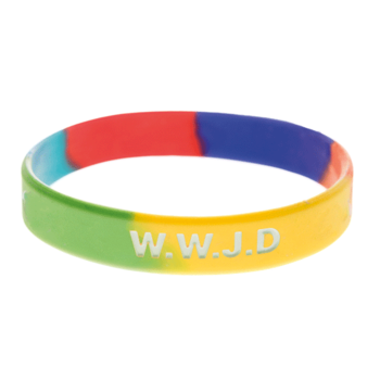Armband silikon, WWJD