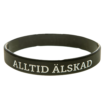 Armband silikon Alltid älskad svart