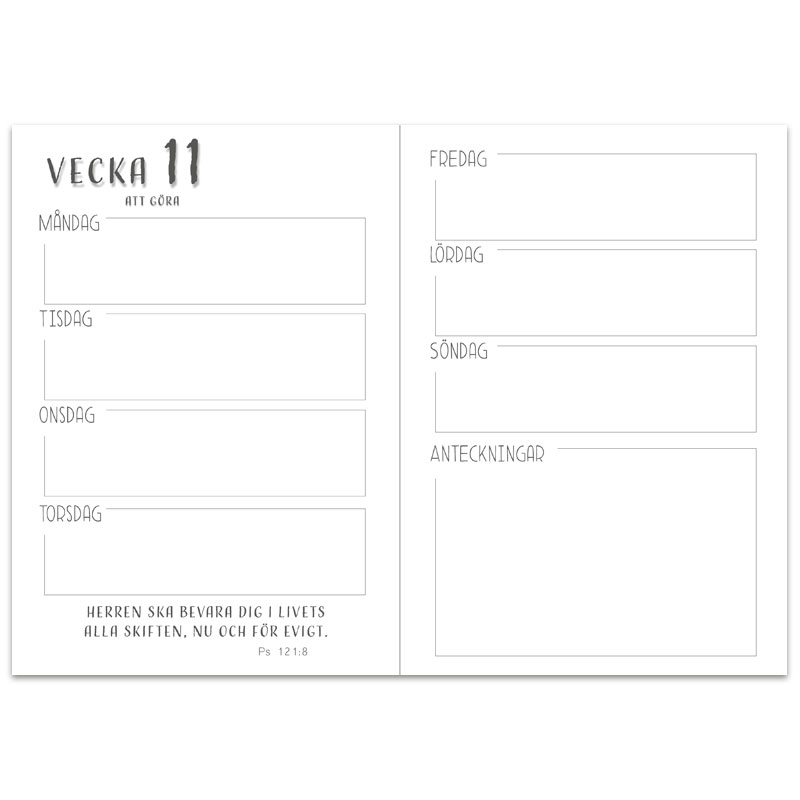 Kreativ kalender med bibelord - Jag är med er - 2