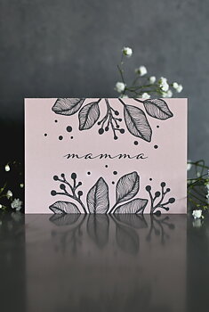 Kort med blommor: mamma