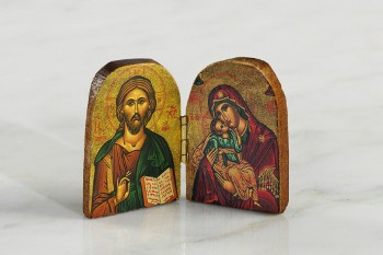 Ikon, Kristus och Maria, 2 dörrar