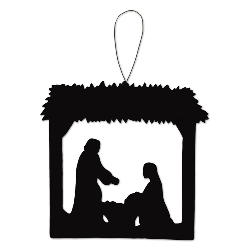 Hängprydnad - Siluettjulkrubba
