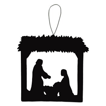 Hängprydnad - Siluettjulkrubba