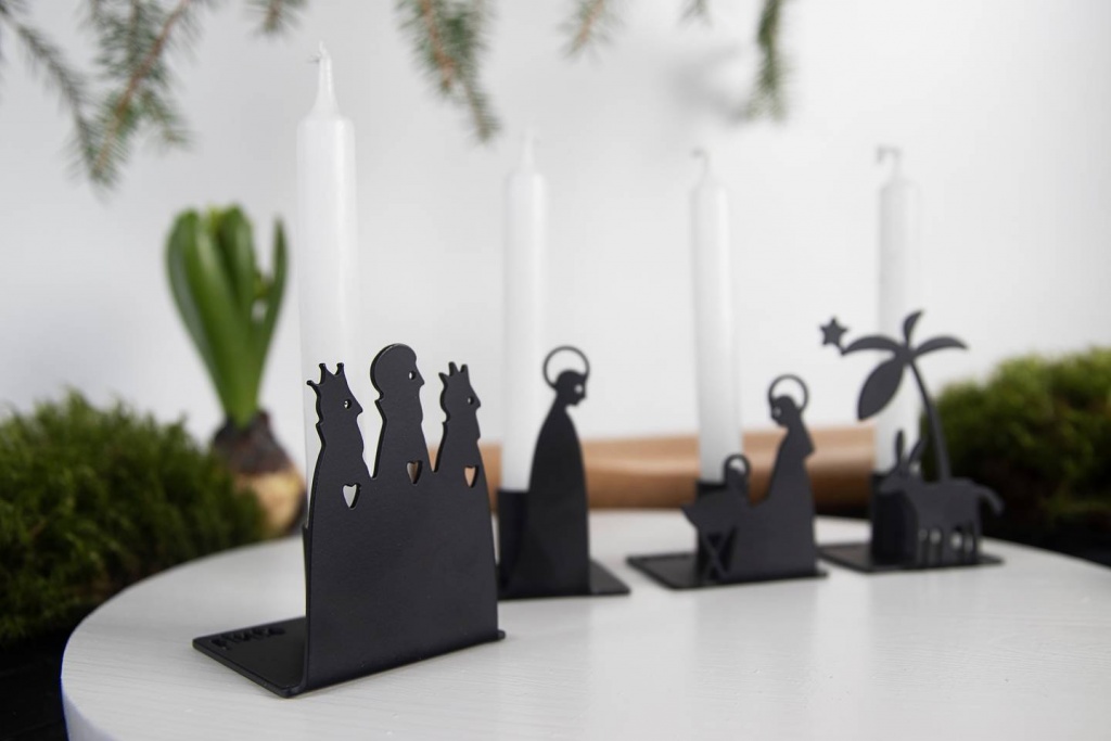 Adventsljusstake - Krubba - liten - 2