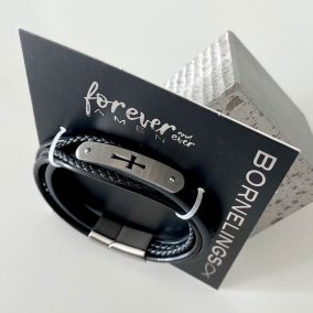Armband - Läder, kors - 2