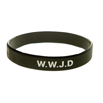 Armband silikon, WWJD