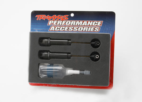 Traxxas 2662  Big Bore shocks (XX-long) (hard-anodized & PTFE-coated T6 aluminum) (assembled with TiN shafts) w/o springs (rear)