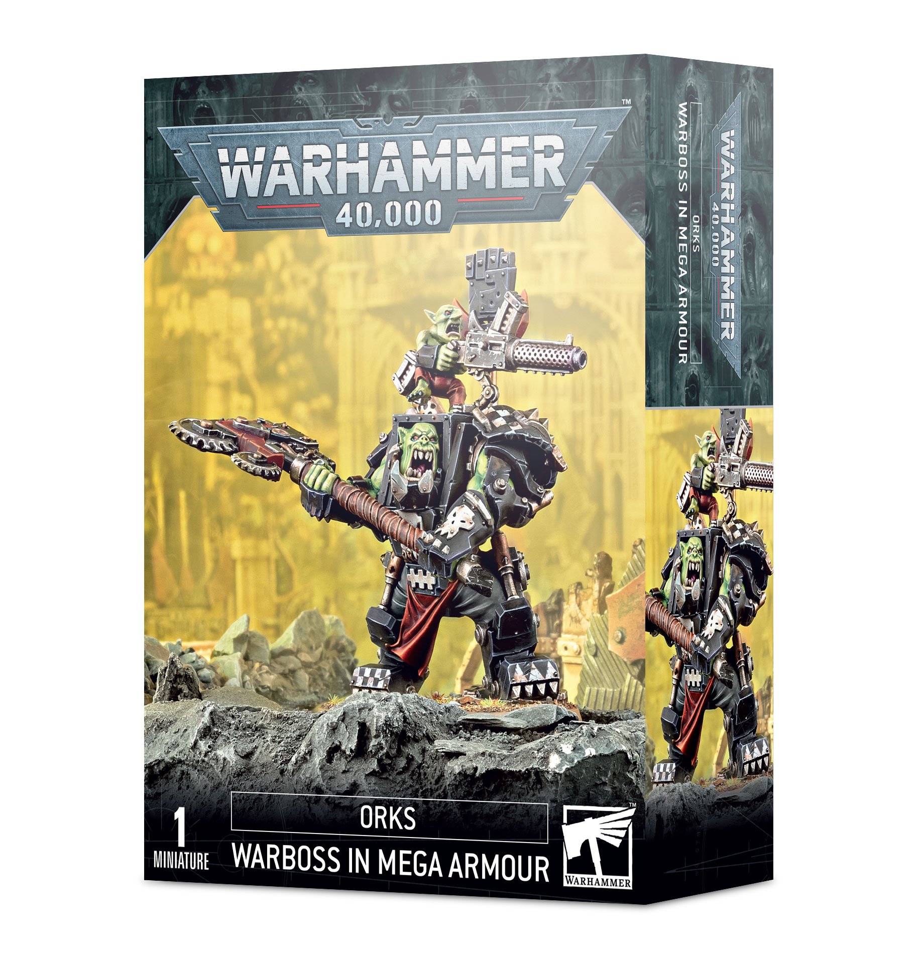 Warhammer 50-56 Orks: Ork Warboss in Mega Armour