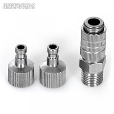 Hobbynox HN012-01 Airbrush Quick Coupler MPC G1/8 with two Male Parts