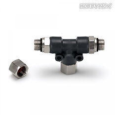 Hobbynox HN014-00 Airbrush T-Coupler G1/8 with one Female Block Nut