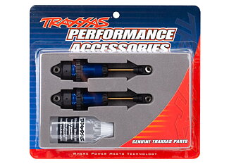 Traxxas 7461 Shocks Blue GTR Long without springs (2)