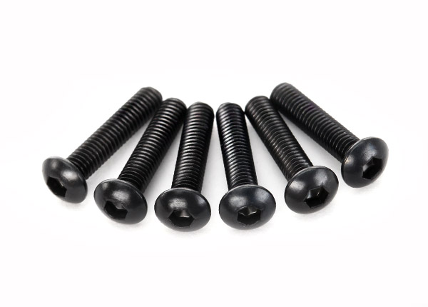 Traxxas 2593  Screws, 3x14mm button-head machine (hex drive) (6)