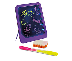 Neon writing board with light