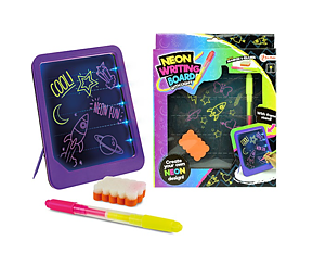 Neon writing board with light