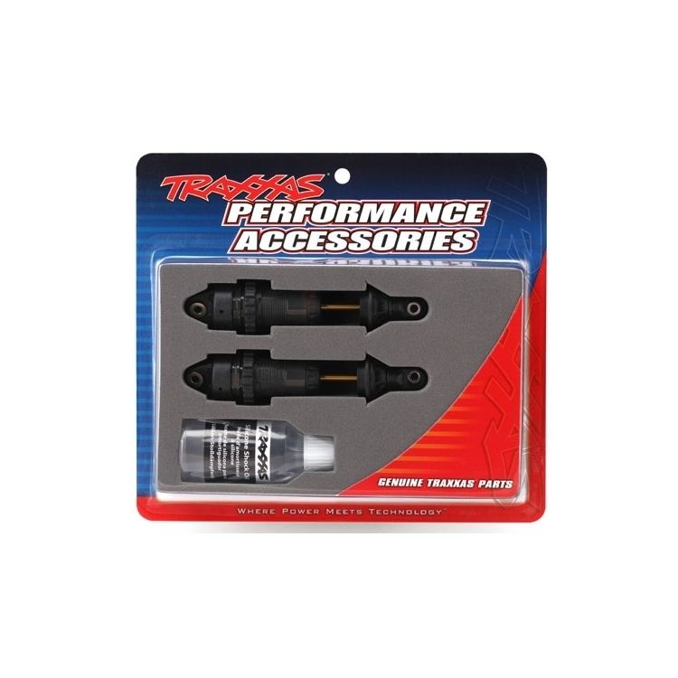Traxxas 7461X  Shocks, GTR long hard-anodized, PTFE-coated bodies with TiN shafts (assembled) (2) (without springs)