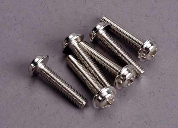 Traxxas 3187  Screws, 3x15mm washerhead machine (6)