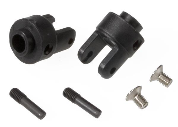 Traxxas 4628R Differential output yokes, black (2)