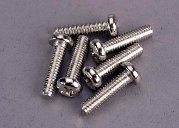 Traxxas 2573 Screws, 4x15mm roundhead machine (6)